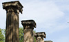 Ionic colonnade Gymnasium Olympia ancient Greece stock photos